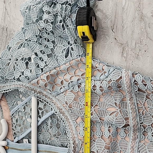 Women's Guipere blue midi dress - Picture 7 of 8